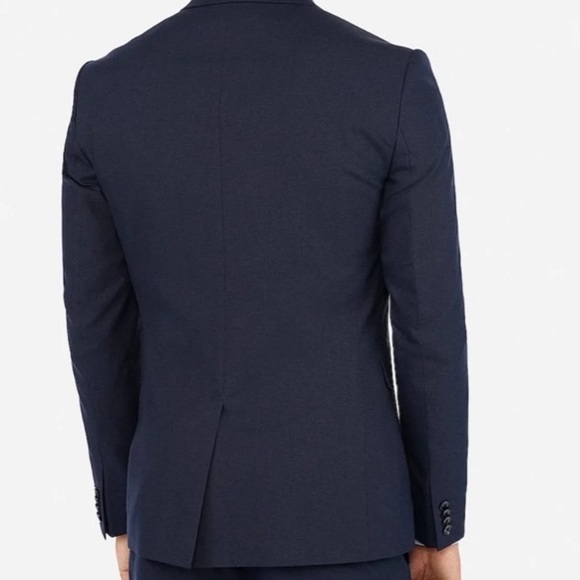 COPY - Extra Slim Navy Cotton Blend Stretch Suit Jacket 42 short blazer express… - Picture 2 of 4